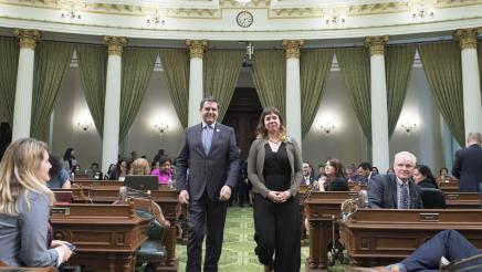Assemblymember Wood Walks with Woman of the Year Natalie Arroyo
